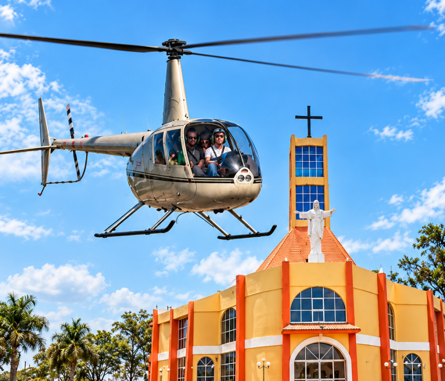 Já imaginou ver Chapadão do Sul do alto? Chapadão360 e Helimotors vão sortear dois voos de helicóptero