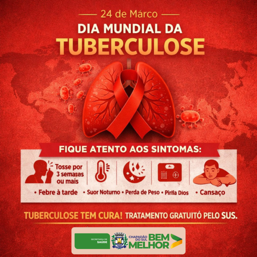 Chapadão do Sul reforça alerta contra a tuberculose e pede atenção aos sintomas nas unidades de saúde
