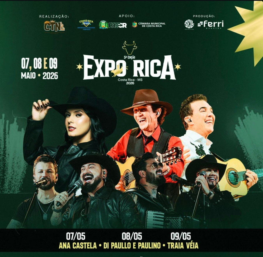 Exporica 2026 em Costa Rica MS vai gerar renda e abre vagas para quem quer faturar na festa