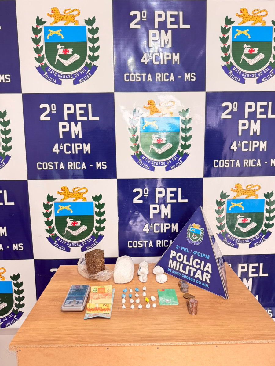 Homem é preso com cerca de 302g de substância análoga à cocaína em Costa Rica