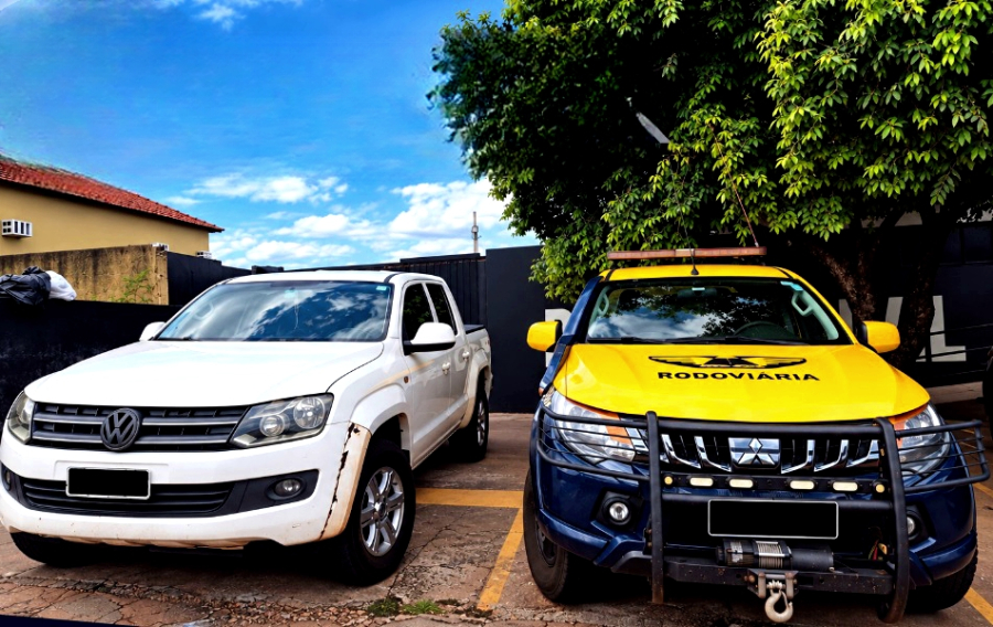 Amarok furtada em Cassilândia é recuperada pela PM Rodoviária na MS-306, em Chapadão do Sul