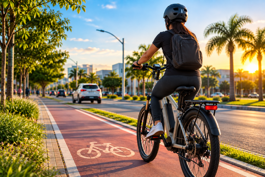 Chapadão do Sul orienta usuários de bicicletas elétricas durante ação da Semana Nacional de Trânsito