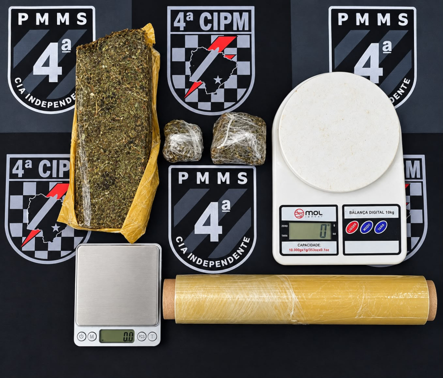Força Tática apreende 684 gramas de maconha e prende mulher por tráfico em Chapadão do Sul