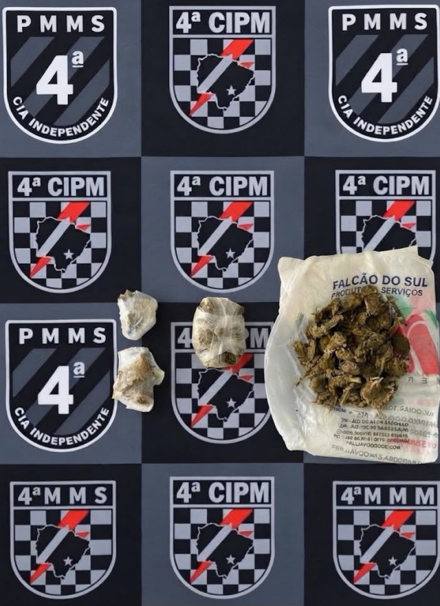 Abordagem da Força Tática termina com apreensão de 90 gramas de skunk em Chapadão do Sul