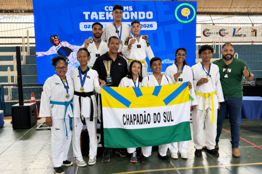 Atletas de Chapadão do Sul conquistam nove pódios na Copa MS de Taekwondo