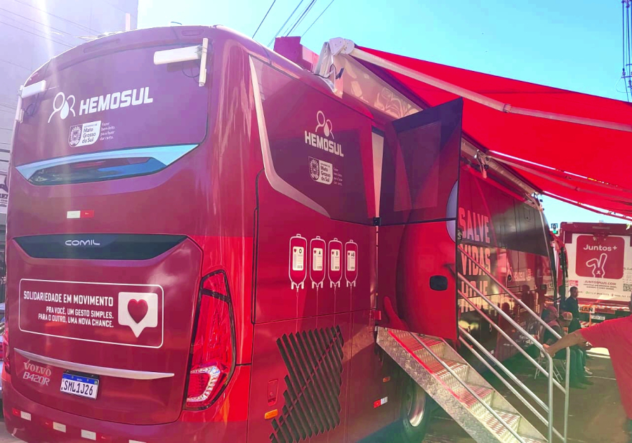 Hemosul Móvel fará coleta de sangue em Chapadão do Sul nos dias 21 e 22 de outubro