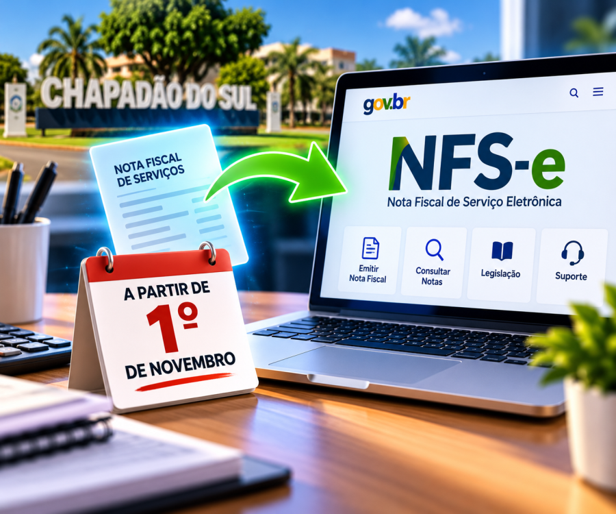 Chapadão do Sul terá emissão de notas fiscais de serviços pelo sistema nacional a partir de novembro